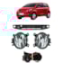 Kit Farol Milha Up 2014 a 2016 Aro Cinza Sem Lâmpada