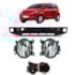 Kit Farol Milha Up 2014 a 2016 Aro Cromado Com Lâmpada