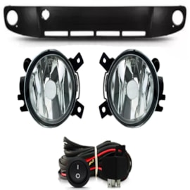 Kit Farol Milha Up 2014 a 2016 Aro Cromado Com Lâmpada