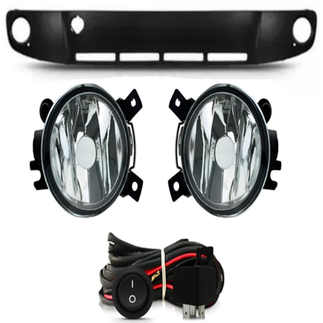 Kit Farol Milha UP 2014 a 2016 Aro Cromado Com Lâmpada Kit Farol Milha UP 2014 a 2016 Aro Cromado Com Lâmpada