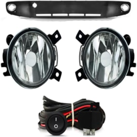 Kit Farol Milha UP 2014 a 2016 Aro Prata sem Lâmpada