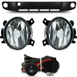 Kit Farol Milha UP 2014 a 2016 Preto Click Aro milha Com Lâmpada