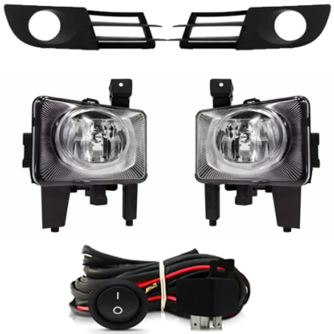Kit Farol Milha VeCTRA 2006 a 2009 Chicote Botão Universal Kit Farol Milha VeCTRA 2006 a 2009 Chicote Botão Universal