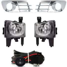 Kit Farol Milha Vectra 2006 a 2009 Cromado Com Lâmpada Kit Farol Milha Vectra 2006 a 2009 Cromado Com Lâmpada