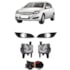 Kit Farol Milha VECTRA 2009 a 2011 Aro Cromado Chicote Botão Universal