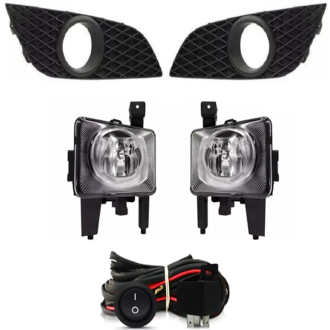 Kit Farol Milha VECTRA 2009 a 2012 Preto Com Lâmpada Kit Farol Milha VECTRA 2009 a 2012 Preto Com Lâmpada