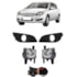Kit Farol Milha VECTRA GT 2009 a 2011 Preto Com Lâmpada