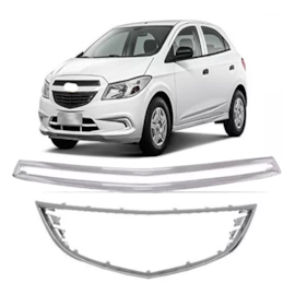 Kit Friso Grade ONIX 2013/2016 Cromado (2 Peças) Original Kit Friso Grade ONIX 2013/2016 Cromado (2 Peças) Original