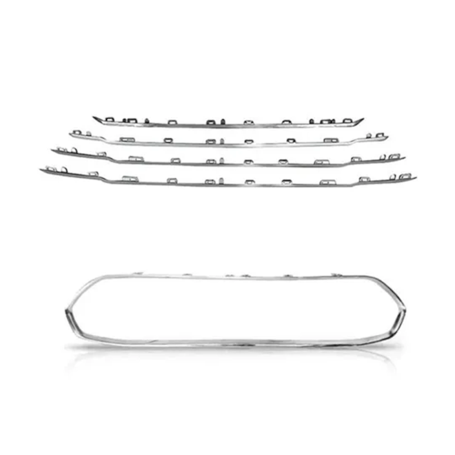 Kit Friso Grade Radiador KA 2014 a 2016 5 Peças Cinza Kit Friso Grade Radiador KA 2014 a 2016 5 Peças Cinza