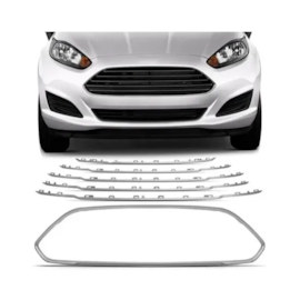 Kit Friso Grade Radiador NEW FIESTA 14 a 17 6 Peças Cromado Kit Friso Grade Radiador NEW FIESTA 14 a 17 6 Peças Cromado