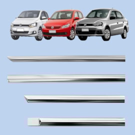Kit Friso Lateral GOL VOYAGE G3 G4 G5 G6 G7 G8 Cromado