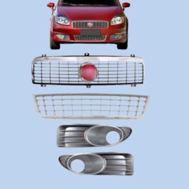 Kit Grade LINEA 2008 a 2014 Cinza 4 Peças