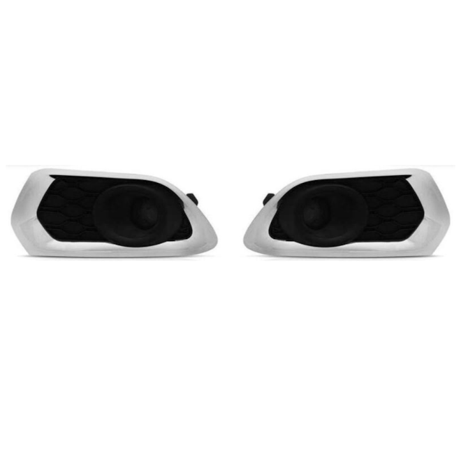 Kit Grade Milha Parachoque SANDERO 2015/2017 S/ Furo Cromado Kit Grade Milha Parachoque SANDERO 2015/2017 S/ Furo Cromado