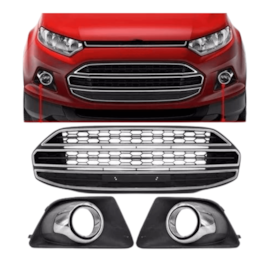 Kit Grade Parachoque ECOSPORT 2013 a 2017 Frisos Cromados Kit Grade Parachoque ECOSPORT 2013 a 2017 Frisos Cromados