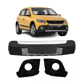 Kit Grade Parachoque GOL G5 RALLYE 09 a 12 Prata 3 Peças