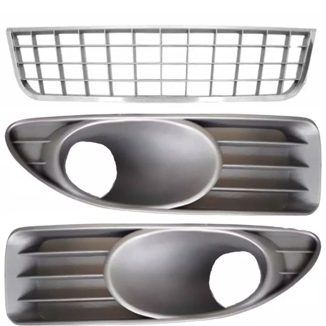 Kit Grade Parachoque LINEA 08 À 14 Cinza 3 Peças Kit Grade Parachoque LINEA 08 À 14 Cinza 3 Peças