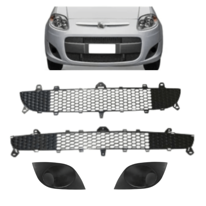 Kit Grade Parachoque PALIO ATTRACTIVE 2013 a 2016 S/M 4 pçs Kit Grade Parachoque PALIO ATTRACTIVE 2013 a 2016 S/M 4 pçs
