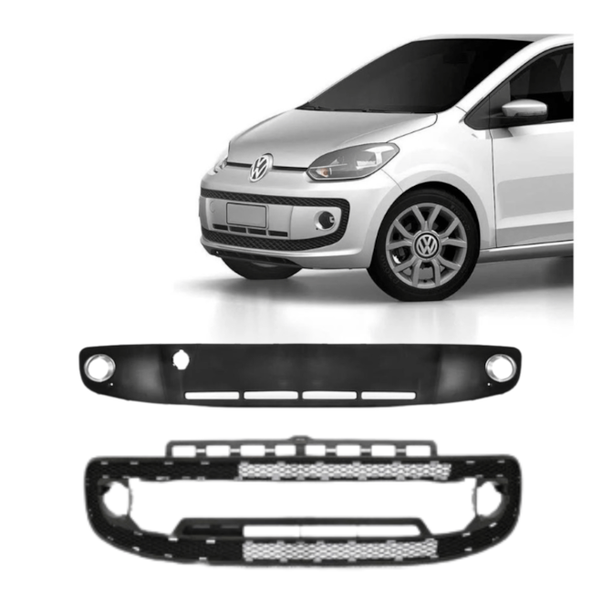Kit Grade Parachoque UP 2014 a 2016 C/ Furo + Aro Cinza 2 Pç Kit Grade Parachoque UP 2014 a 2016 C/ Furo + Aro Cinza 2 Pç