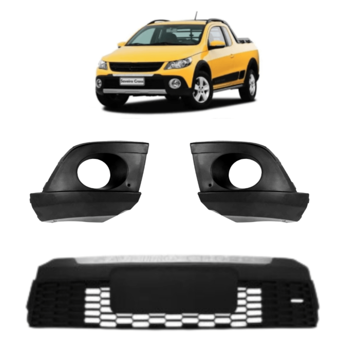 Kit Grade Pc SAVEIRO CROSS 11/13 Friso Pta Central Lateral Kit Grade Pc SAVEIRO CROSS 11/13 Friso Pta Central Lateral