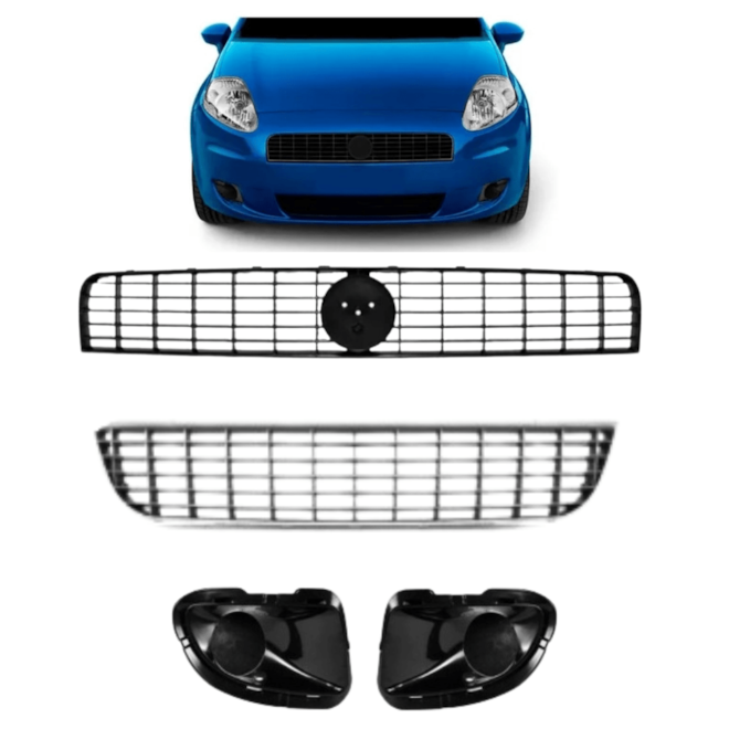 Kit Grade PUNTO 07/11 Rad+ Inf+ Par Lat C/M Preto (4 Pçs) Kit Grade PUNTO 07/11 Rad+ Inf+ Par Lat C/M Preto (4 Pçs)