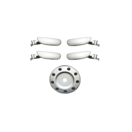 Kit Maçaneta Tampa Combustível 206 98 a 07 207 08 a 10 4 Portas Cromo Acetinado Kit Maçaneta Tampa Combustível 206 98 a 07 207 08 a 10 4 Portas Cromo Acetinado