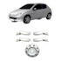 Kit Maçaneta Tampa Combustível 206 98 a 07 207 08 a 10 4 Portas Cromo Acetinado Kit Maçaneta Tampa Combustível 206 98 a 07 207 08 a 10 4 Portas Cromo Acetinado