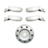 Kit Maçaneta Tampa Combustível 206 98 a 07 207 08 a 10 4 Portas Cromo Acetinado Kit Maçaneta Tampa Combustível 206 98 a 07 207 08 a 10 4 Portas Cromo Acetinado