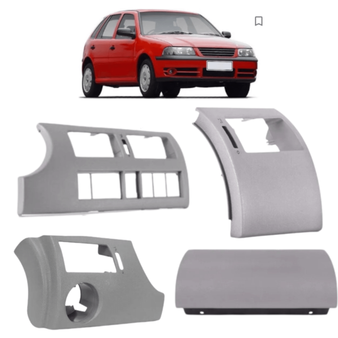 Kit Moldura Painel GOL G3 2000/2005 CINZA ANTRACIT (4 peças)