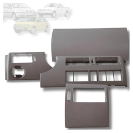 Kit Moldura Painel GOL G3 2000/2005 Cinza Flanel (4 peças)