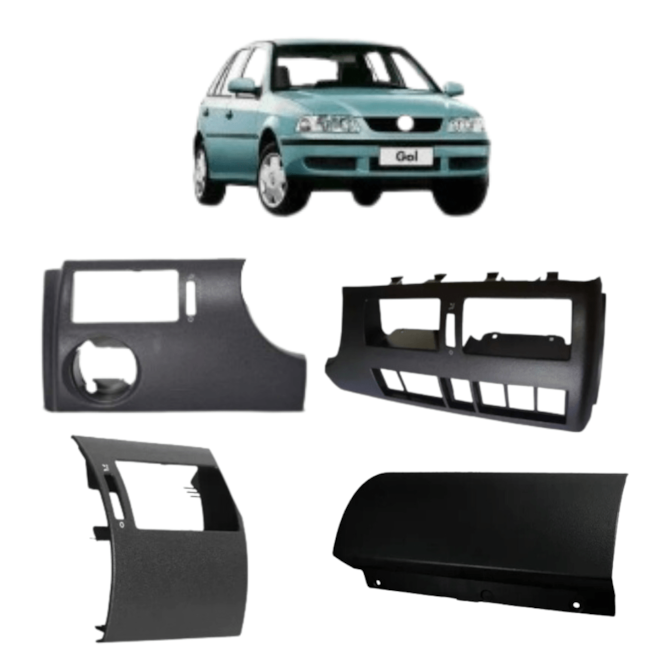 Kit Moldura Painel GOL PARATI SAVEIRO G3 Preto Kit Moldura Painel GOL PARATI SAVEIRO G3 Preto