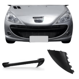 KIT MOLDURA + TAMPA REBOQUE PEUGEOT 207 2009/2014