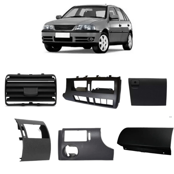 Kit Painel GOL PARATI SAVEIRO G3 Preto (9 peças) Kit Painel GOL PARATI SAVEIRO G3 Preto (9 peças)