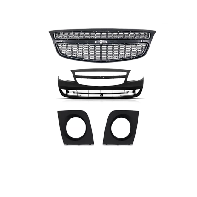 Kit Parachoque AGILE 10 A 13 C/M Dianteiro 4 Pçs Friso Croma Kit Parachoque AGILE 10 A 13 C/M Dianteiro 4 Pçs Friso Croma