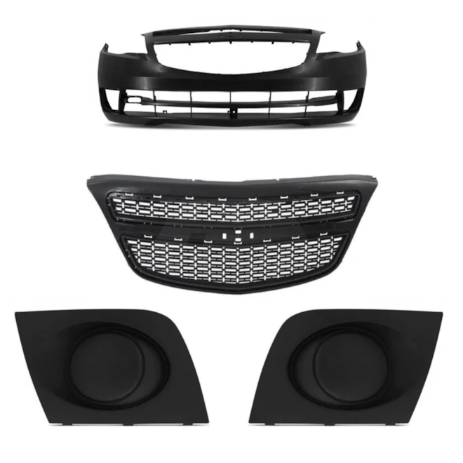 Kit Parachoque AGILE 10 a 13 S/M Dianteiro 4 PÇS Friso Preto Kit Parachoque AGILE 10 a 13 S/M Dianteiro 4 PÇS Friso Preto