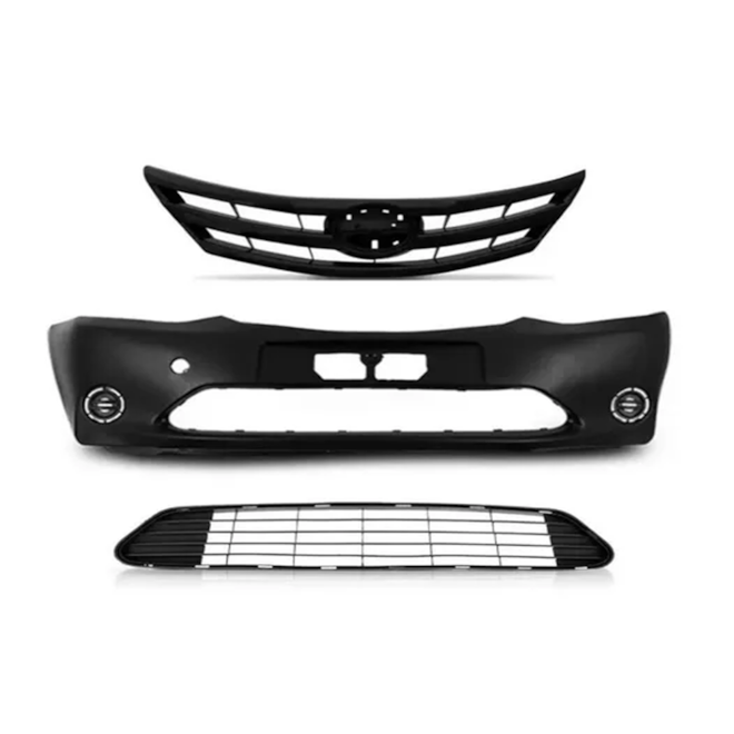 Kit Parachoque ETIOS 13 À 16 Dianteiro Grade Preta 3 Peças Kit Parachoque ETIOS 13 À 16 Dianteiro Grade Preta 3 Peças