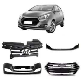 Kit Parachoque HB20 Hatch 16 17 18 Sem Milha 4 Peças