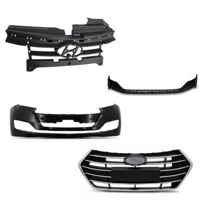 Kit Parachoque HB20 Hatch 16 17 18 Sem Milha 4 Peças Kit Parachoque HB20 Hatch 16 17 18 Sem Milha 4 Peças