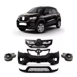 Kit Parachoque KWID 16 a 20 Dianteiro Sem Furo 5 Peças