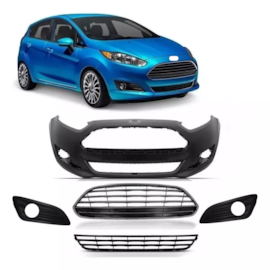 KIT PARACHOQUE NEW FIESTA 14/17 DIANTEIRO C/M CROMADO (5 PÇS)