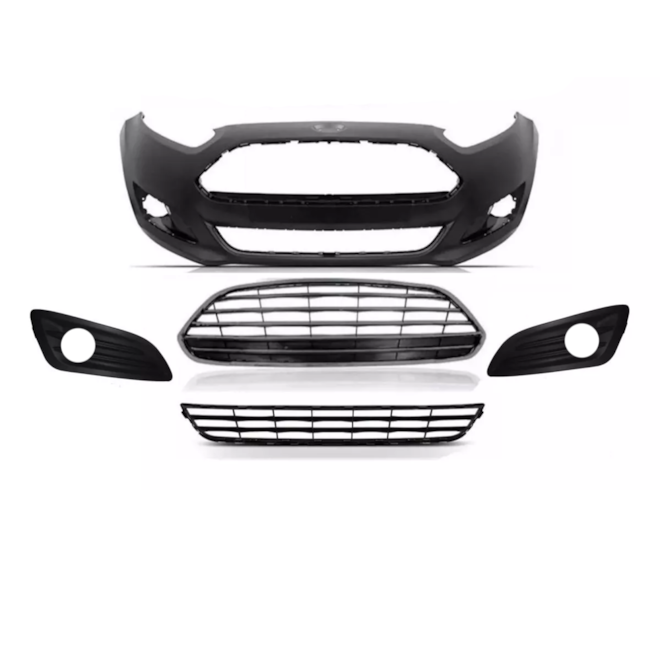 KIT PARACHOQUE NEW FIESTA 14/17 DIANTEIRO C/M CROMADO (5 PÇS) KIT PARACHOQUE NEW FIESTA 14/17 DIANTEIRO C/M CROMADO (5 PÇS)