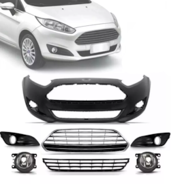 KIT PARACHOQUE NEW FIESTA 14/17 DIANTEIRO C/M CROMADO (7 PÇS)