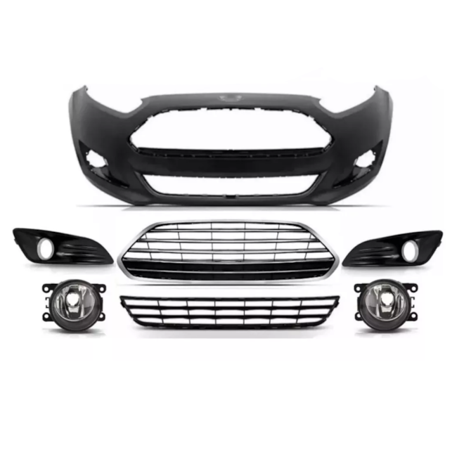 KIT PARACHOQUE NEW FIESTA 14/17 DIANTEIRO C/M CROMADO (7 PÇS) KIT PARACHOQUE NEW FIESTA 14/17 DIANTEIRO C/M CROMADO (7 PÇS)