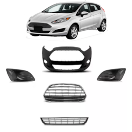 KIT PARACHOQUE NEW FIESTA 14/17 DIANTEIRO S/M CINZA (5 PÇS)