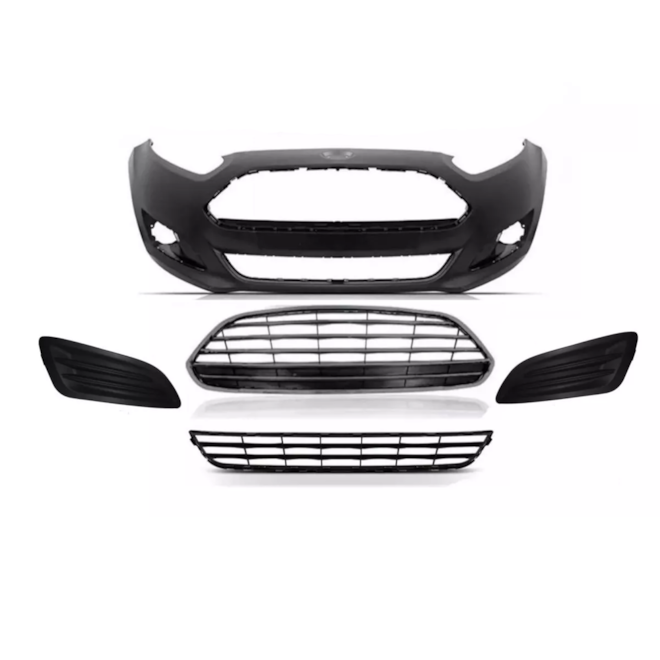 KIT PARACHOQUE NEW FIESTA 14/17 DIANTEIRO S/M CROMADO (5 PÇS) KIT PARACHOQUE NEW FIESTA 14/17 DIANTEIRO S/M CROMADO (5 PÇS)