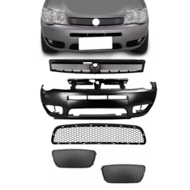 Kit Parachoque Palio 2004 a 2008 Completo 5 Pecas Sem Furo Kit Parachoque Palio 2004 a 2008 Completo 5 Pecas Sem Furo