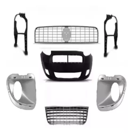 Kit Parachoque PUNTO 07 a 11 Dianteiro com Furo 7 Peças Prata