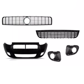 Kit Parachoque PUNTO 07 a 11 DIANTEIRO sem Furo 5 Peças Preta