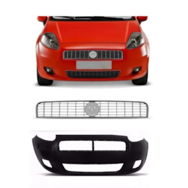 Kit Parachoque Punto 2007 a 2011 3 peças Kit Parachoque Punto 2007 a 2011 3 peças