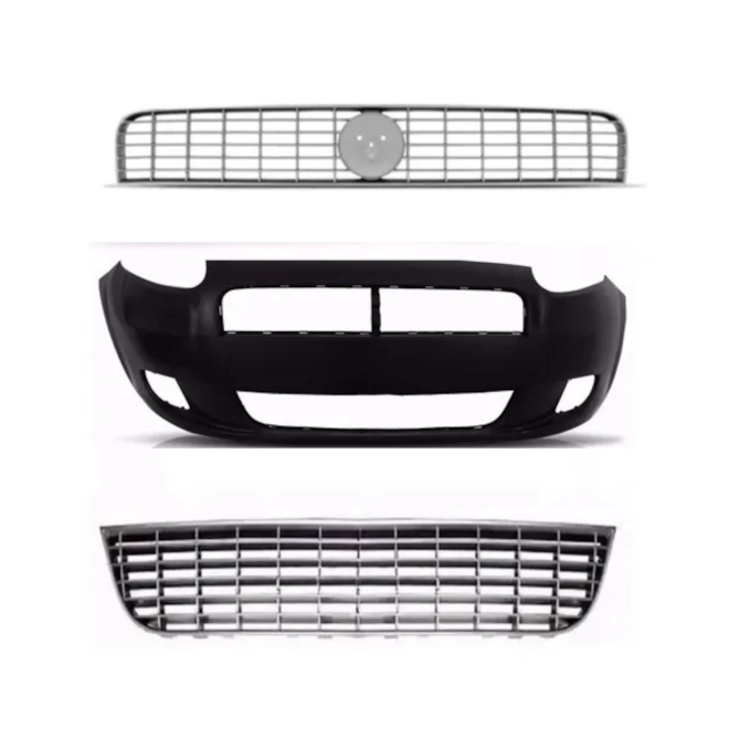 Kit Parachoque Punto 2007 a 2011 3 peças Kit Parachoque Punto 2007 a 2011 3 peças