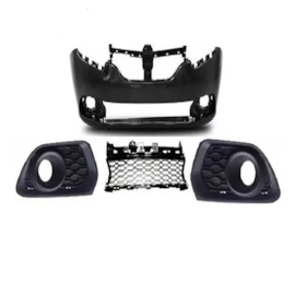 Kit Parachoque SANDERO 15 a 19 Dianteiro Com Milha 4 Peças